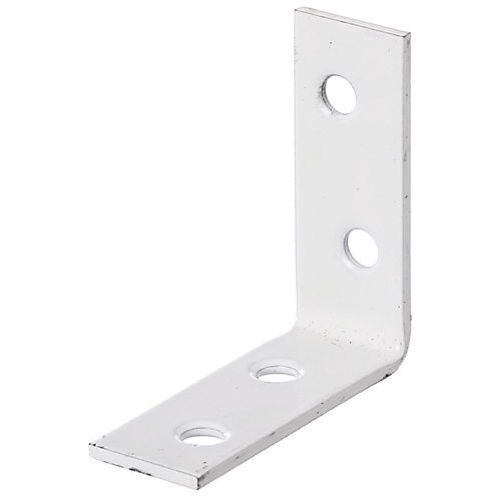 Équerre de chaise phosphatée au zinc plastifiée blanc 60x60x