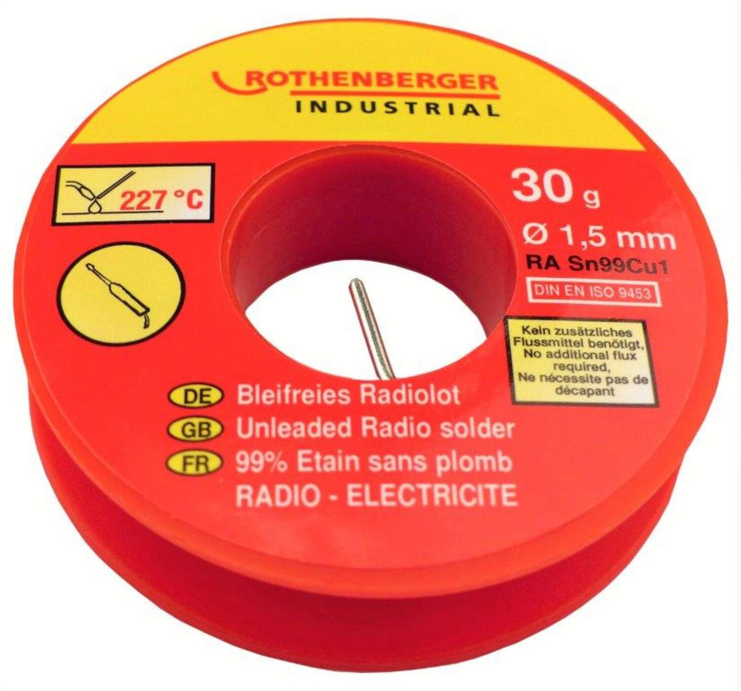 Étain radio 1,5 mm ame décapante 30 g - ROTHENBERGER
