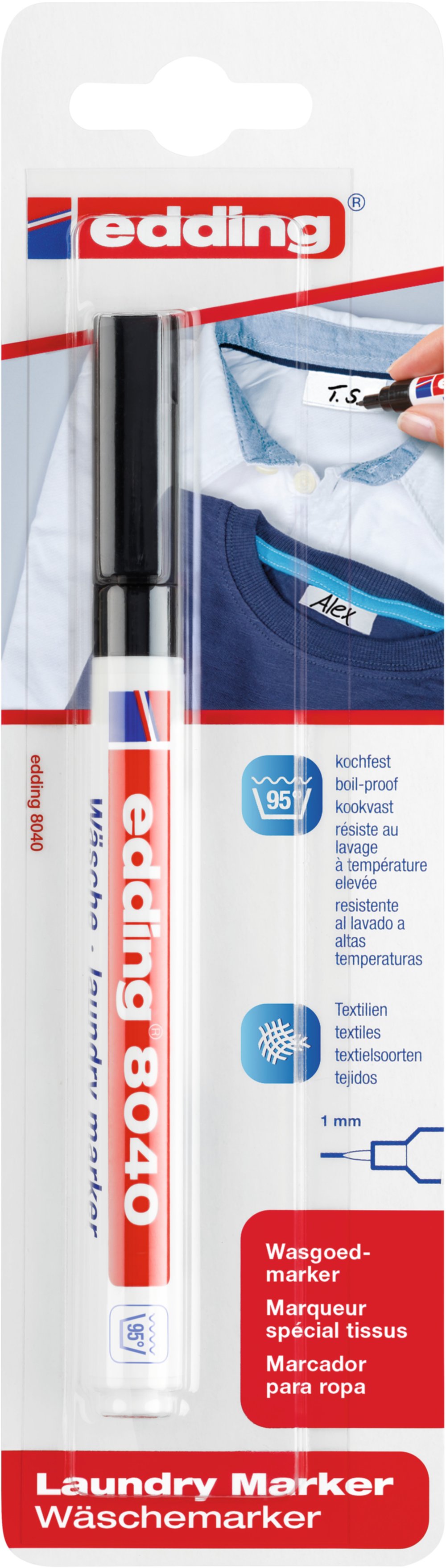 8040 Marqueur spécial tissu noir