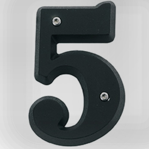 chiffre zamak noir 5 - NOVAP