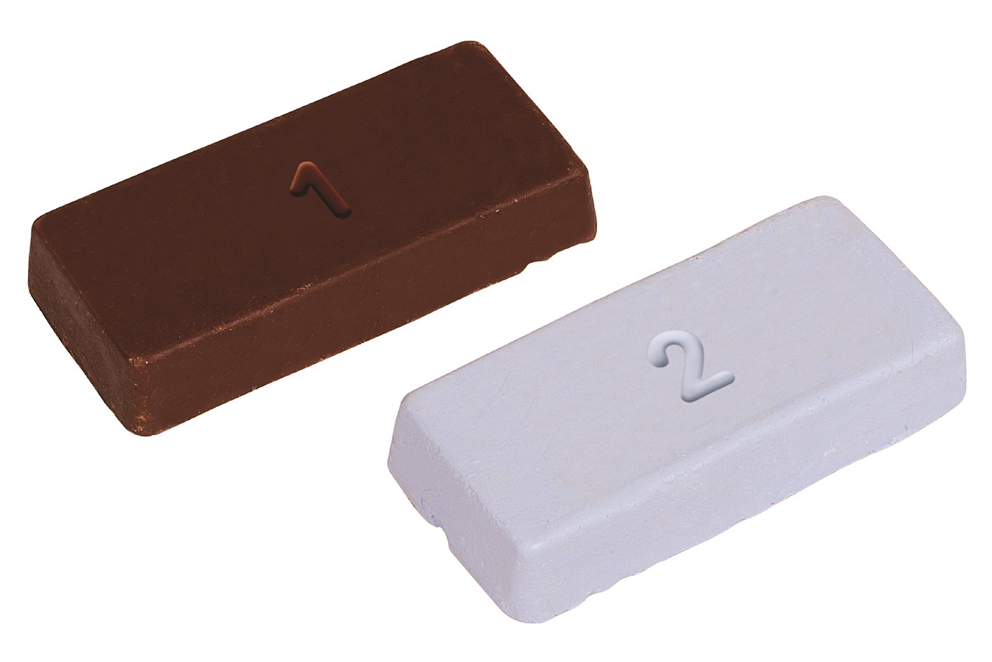2 pâtes à polir (pré-polissage - finition) brune - WOLFCRAFT