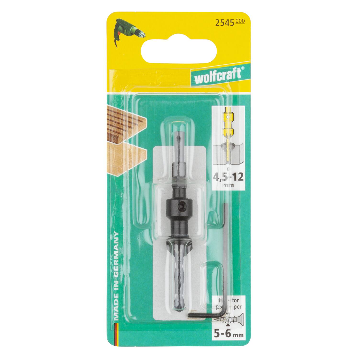 Foret-fraisoir HSS 6 pans Ø4,5-12 mm - WOLFCRAFT