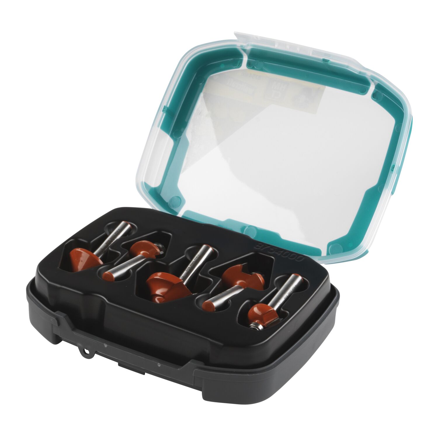 Coffret de 5 fraises à profilés CT Ø8 mm - WOLFCRAFT