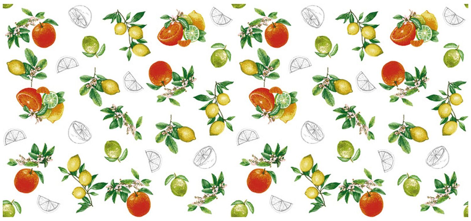 Toile Cirée Ronde Citronella Ø150cm Agrumes - D-C-TABLE