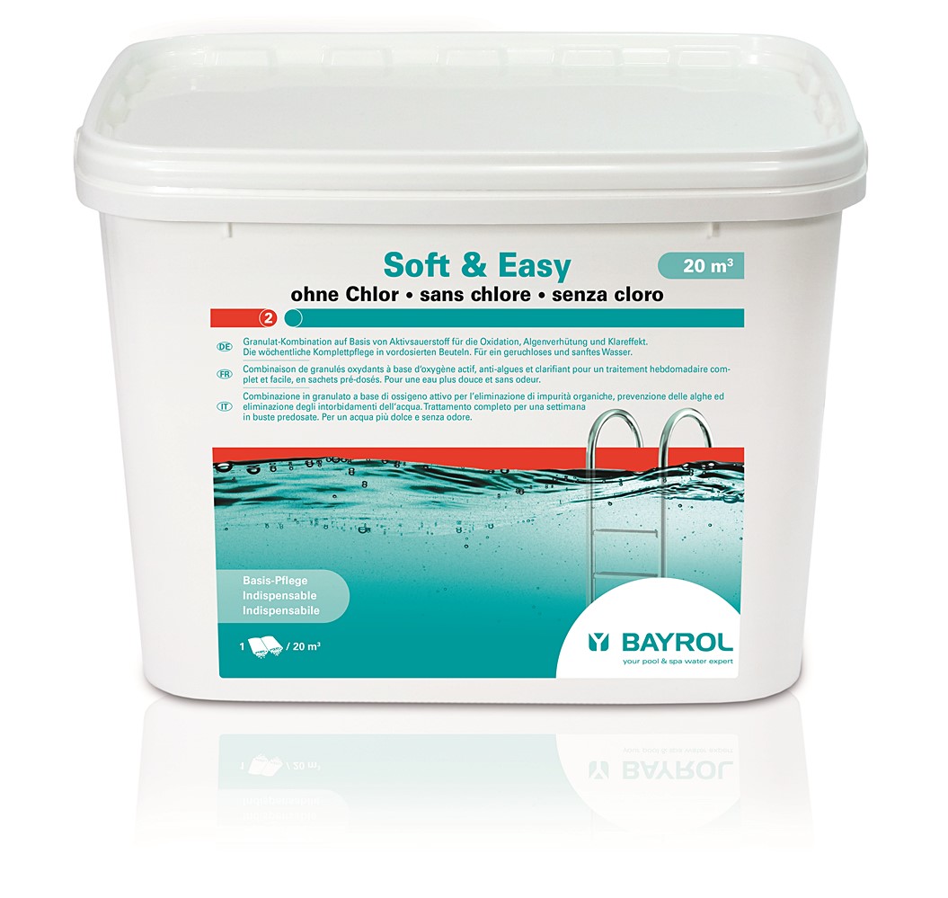 Traitement complet piscine Soft and Easy 20m³ 4,48kg - BAYROL