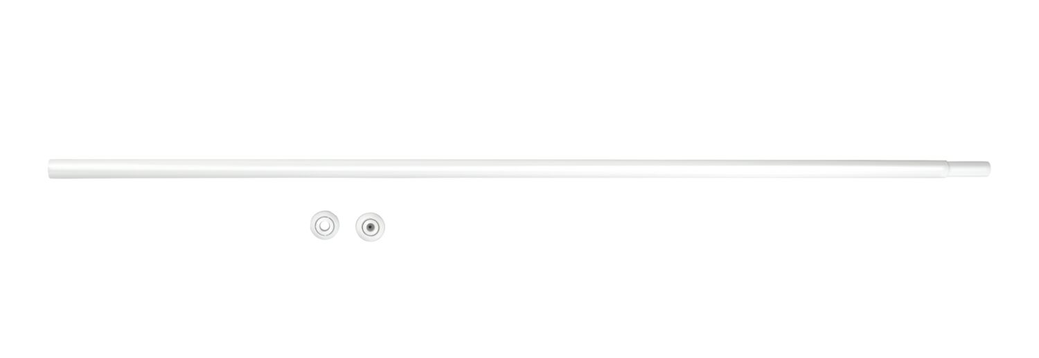 Barre de douche télescopique Ø20mm 110-185cm blanc