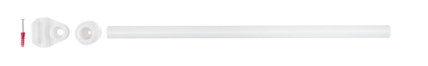 Support universel barre de douche 57cm blanc