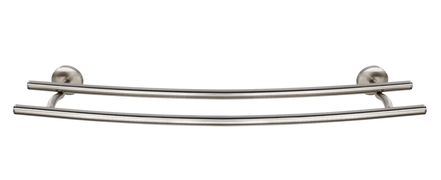 Porte-serviettes 2 barres fixes Cuba inox chromé mat - WENKO