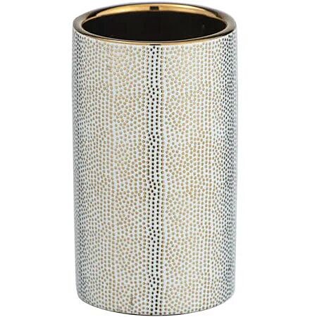 Gobelet brosse à dents Nuria céramique or/blanc - WENKO