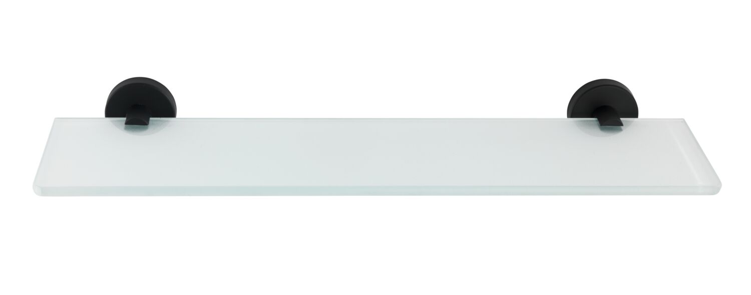 Tablette Bosio verre/inox noir mat - WENKO