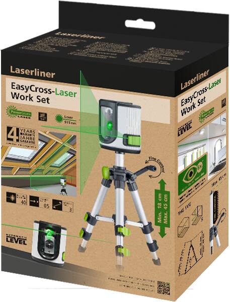 Laser à lignes croisées automatique + trépied compact