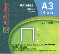 agrafes a3 - 14 mm - MR BRICOLAGE