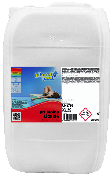 Traitement Piscine pH Moins liquide 25 kg