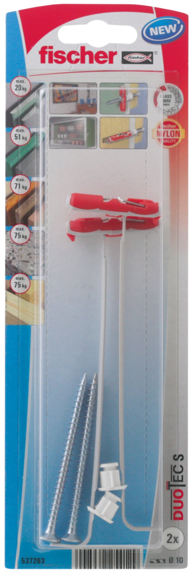 Cheville à bascule DuoTec 10 avec vis