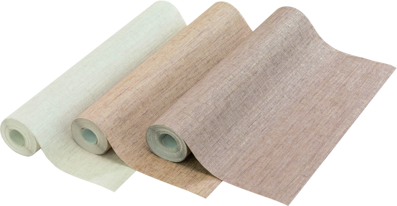 Papier Peint Vinyle Intissé Paille Japonaise Taupe Or 10x0,53m