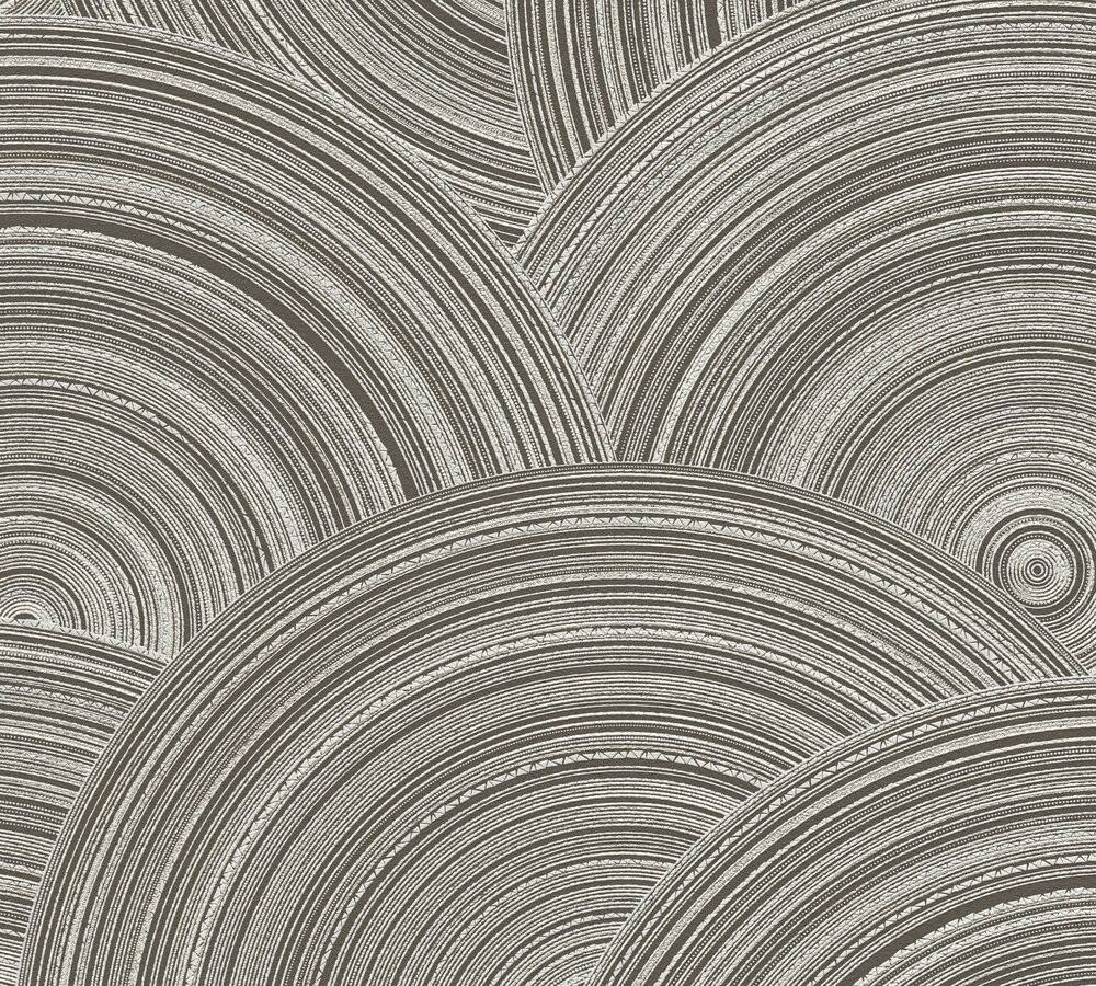 Papier peint Jaipur marron/or 0,53x10m