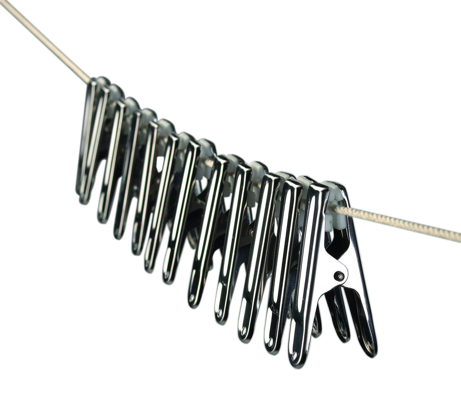 12 Pinces à linge inox - METALTEX