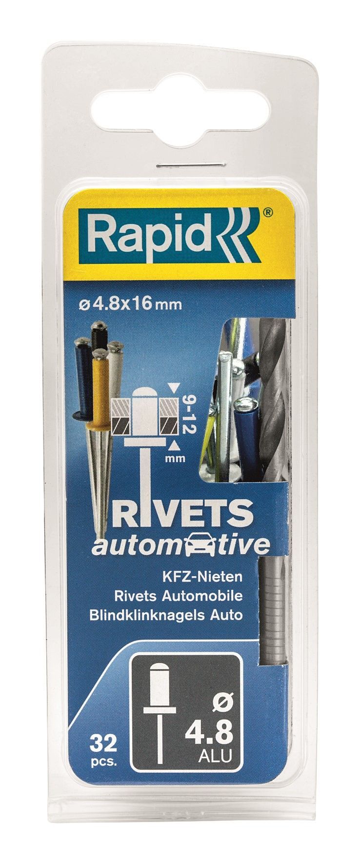 Rivets automobile couleurs  Ø 4,8 x 16 mm