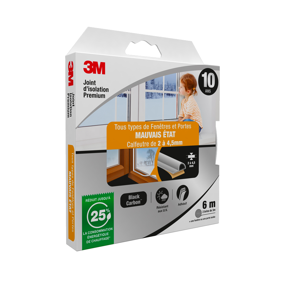 Joint d'isolation Black Carbon marron 3M