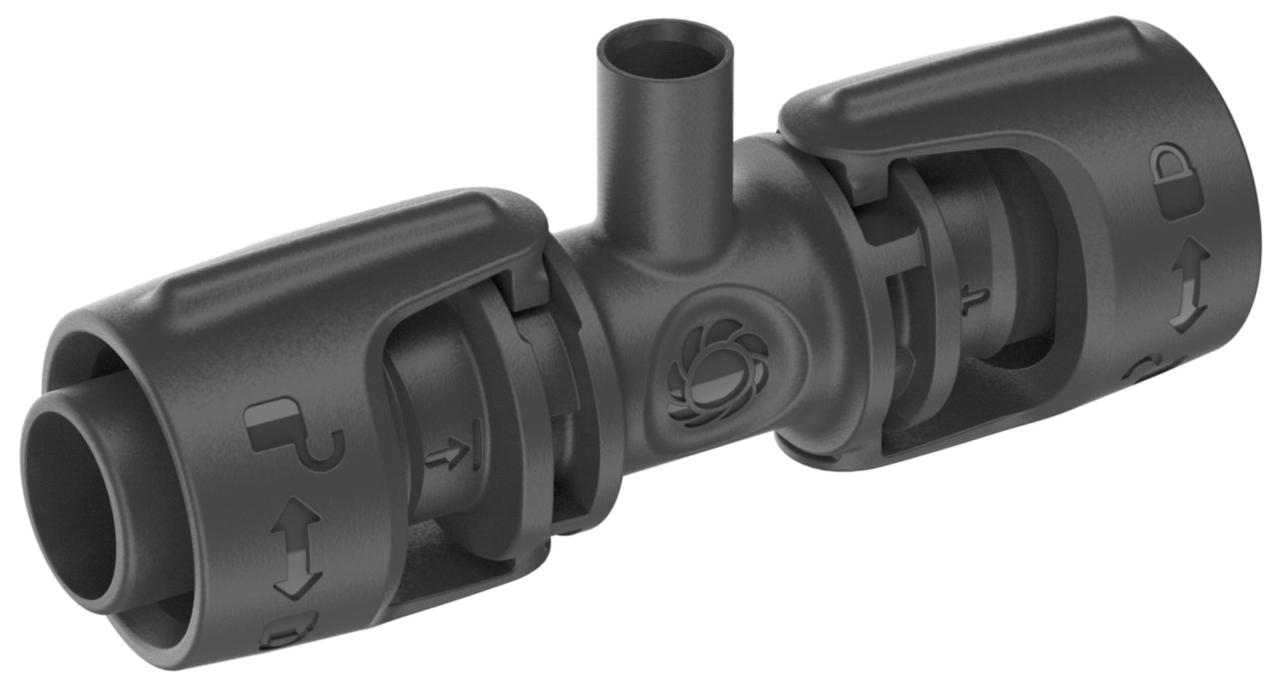 4 Dérivations en T pour micro-asperseurs 1/2 13mm + Connexion «Quick & Easy» - GARDENA