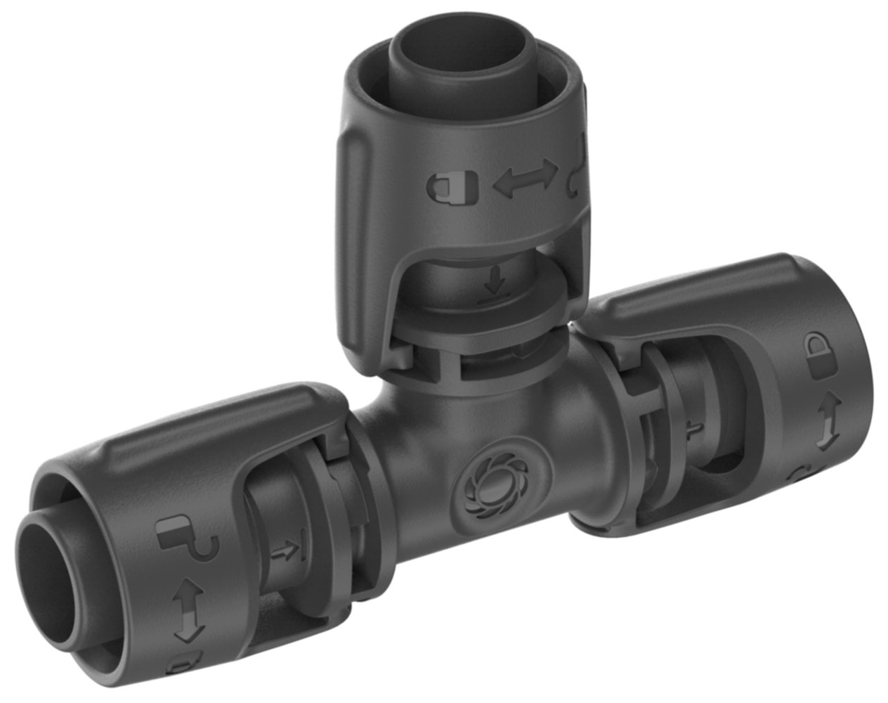 5 Dérivations en T 1/2 13mm + Connexion «Quick & Easy» - GARDENA