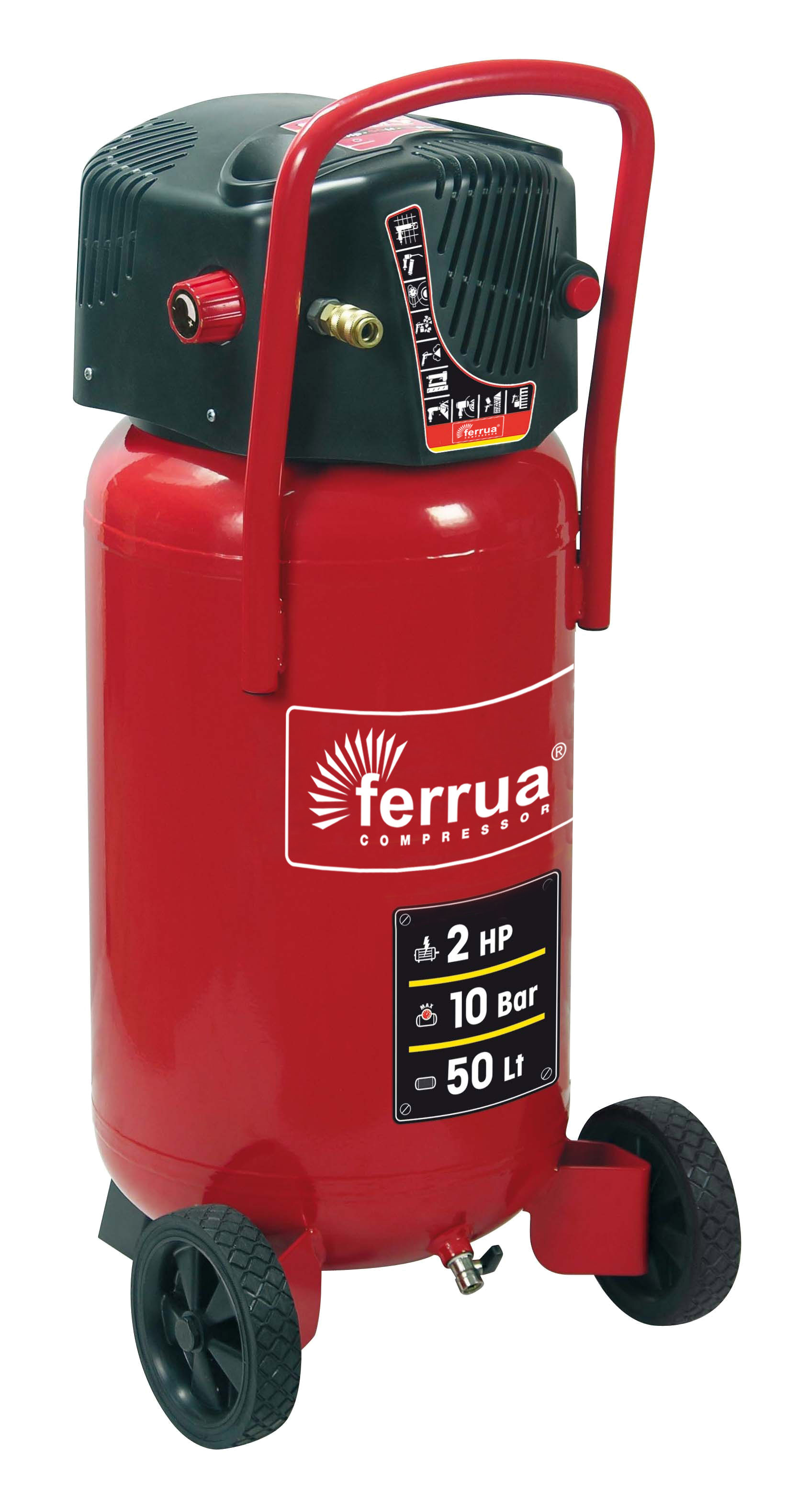 Compresseur Ferrua 50 litres 2HP vertical promo - FERRUA