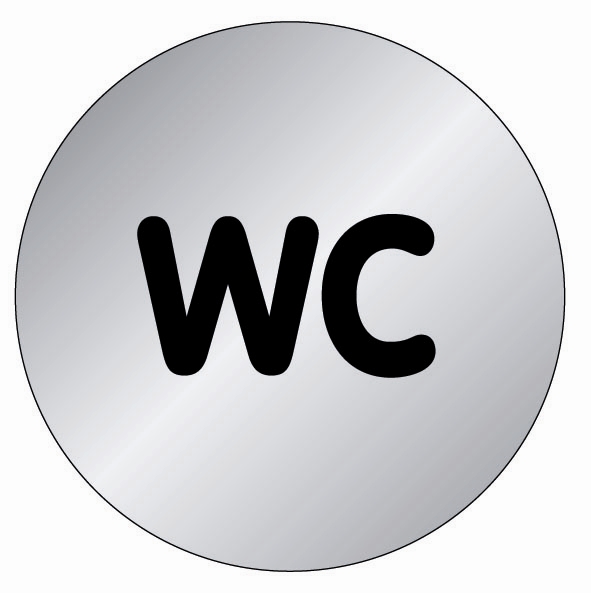 Plaquette signalétique série alu brossé diamètre 75 mm 