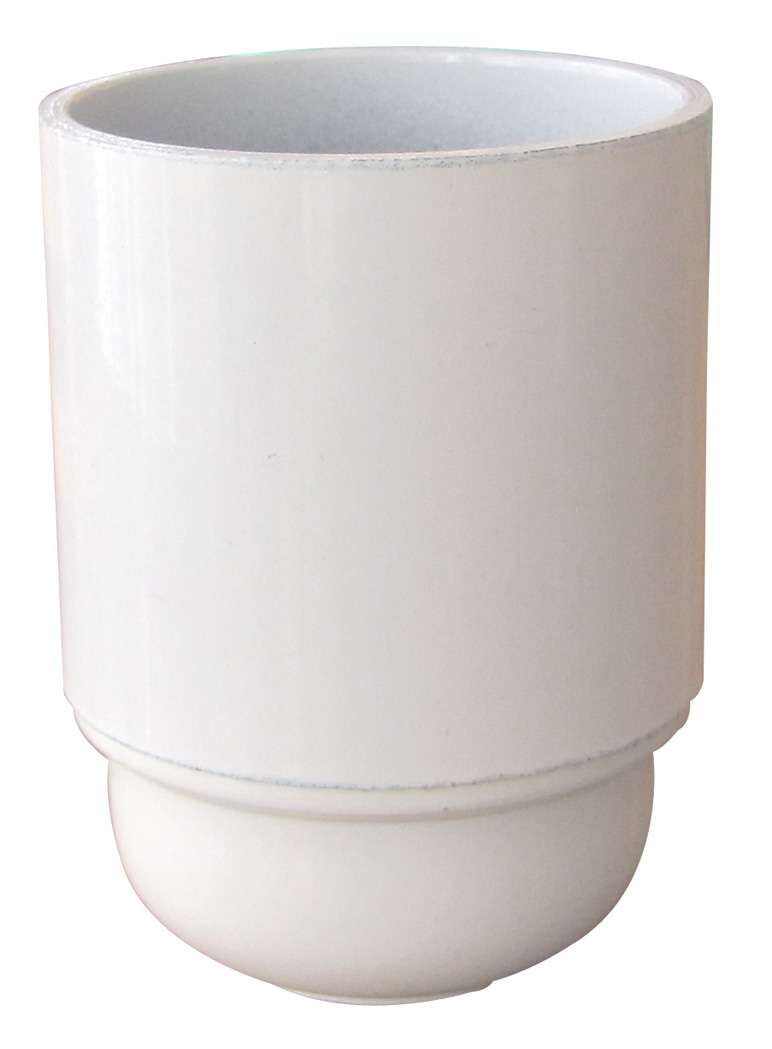 Douille E27 bakélite lisse blanche - TIBELEC