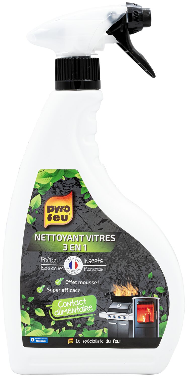 Nettoyant vitre d'insert Ecocert 750ml - PYROFEU