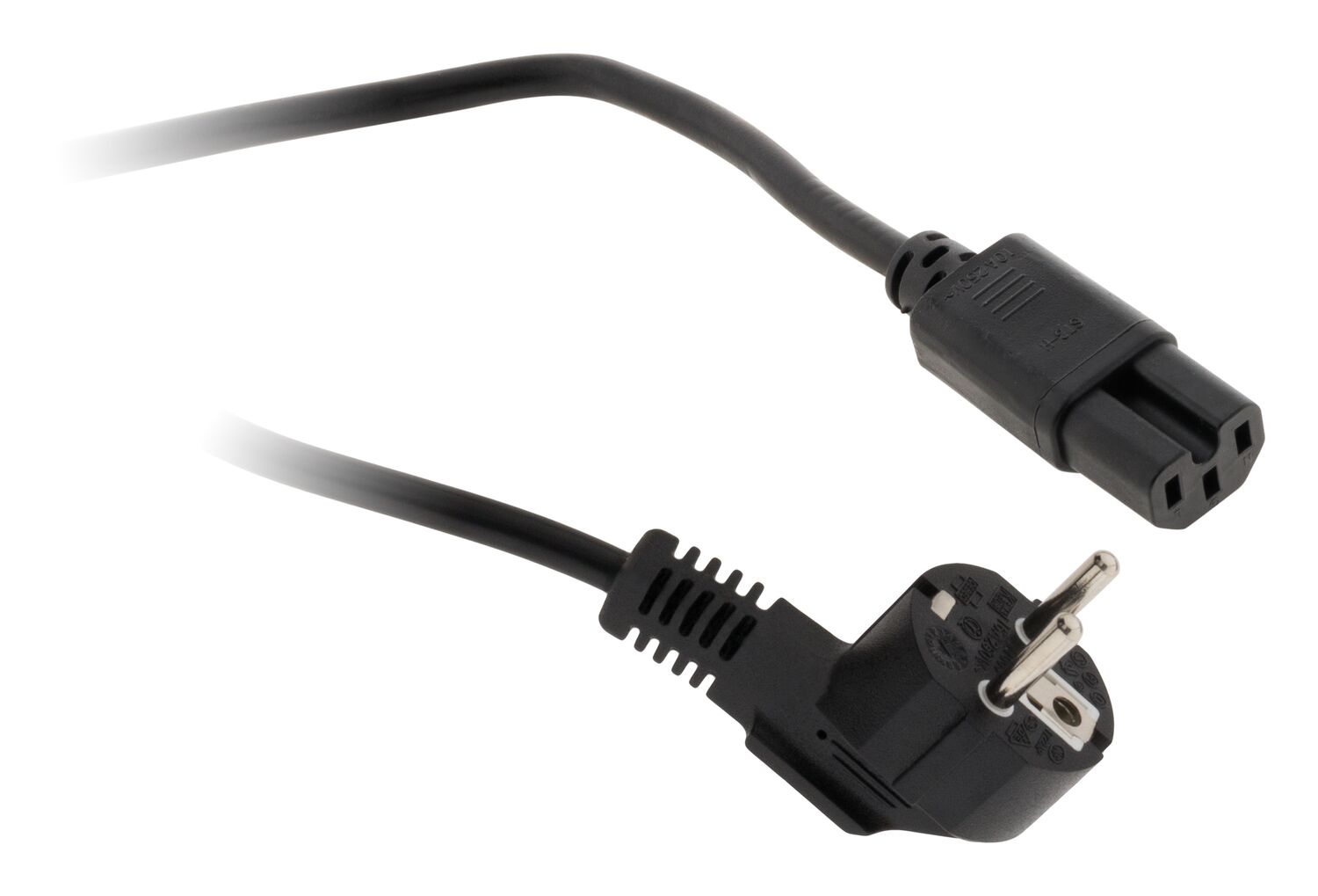 Rallonge électrique Cordon d'alimentation ménager 120° 1,5m Noir - ZENITECH