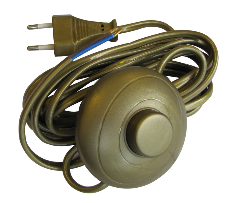 Cordon + interrupteur pédale or - TIBELEC