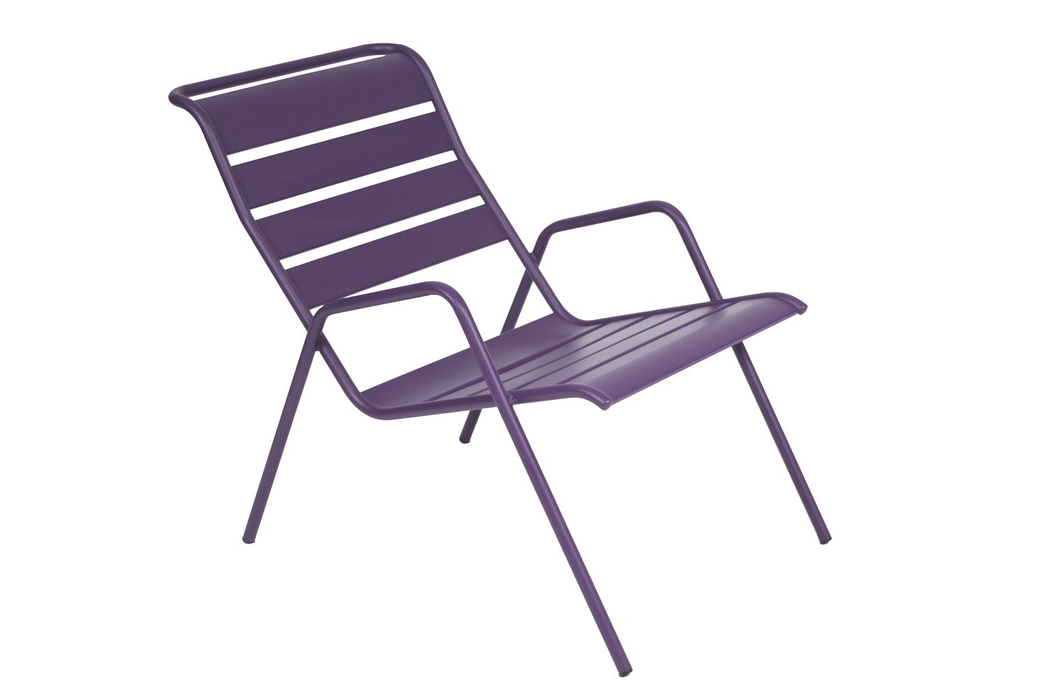 fauteuil bas monceau aubergine - FERMOB