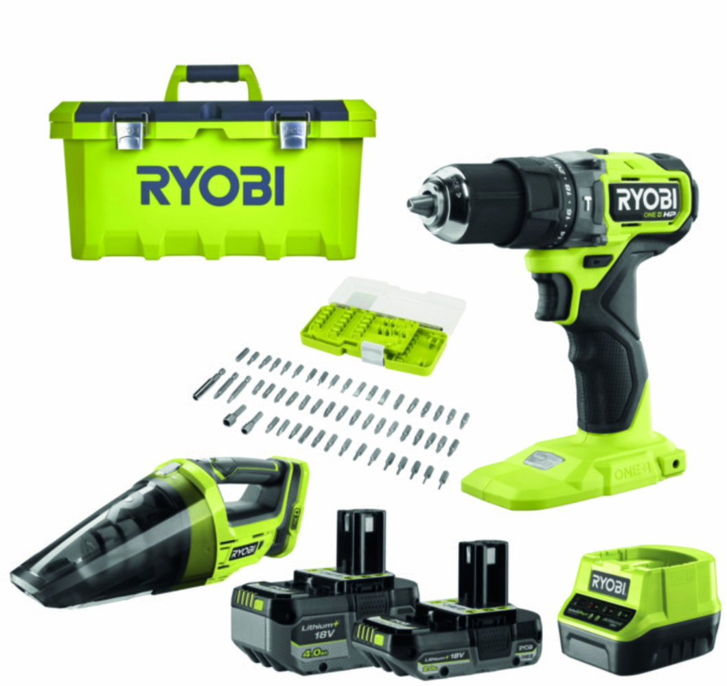 Perceuse à percussion rpd18c-242vta55 18 v avec 2 batteries 2 ah et 4 ah