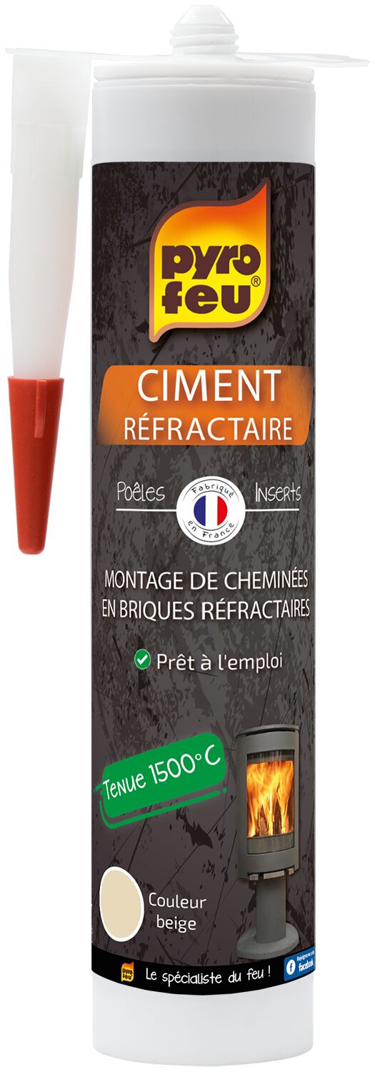 ciment refractaire cartouche 310 ml - PYROFEU