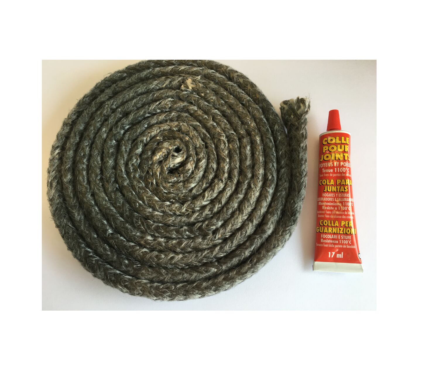 Joint noir pour portes foyers et inserts diamètre 10 mm - PYROFEU