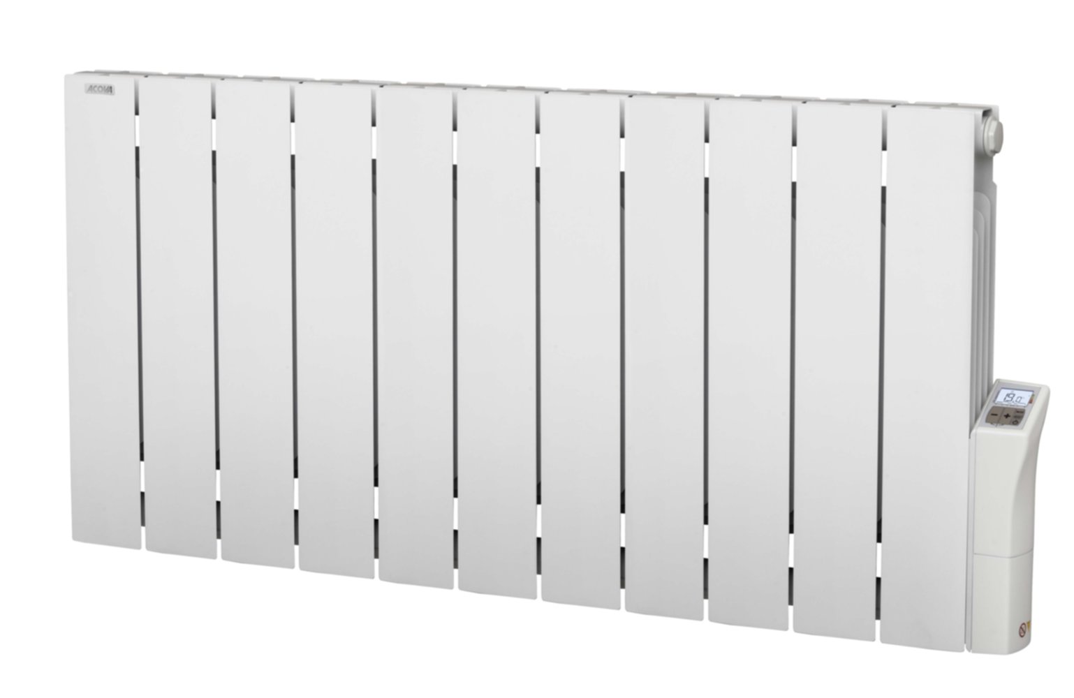 Radiateur électrique à inertie fluide Cotona 2000W aluminium blanc - ACOVA