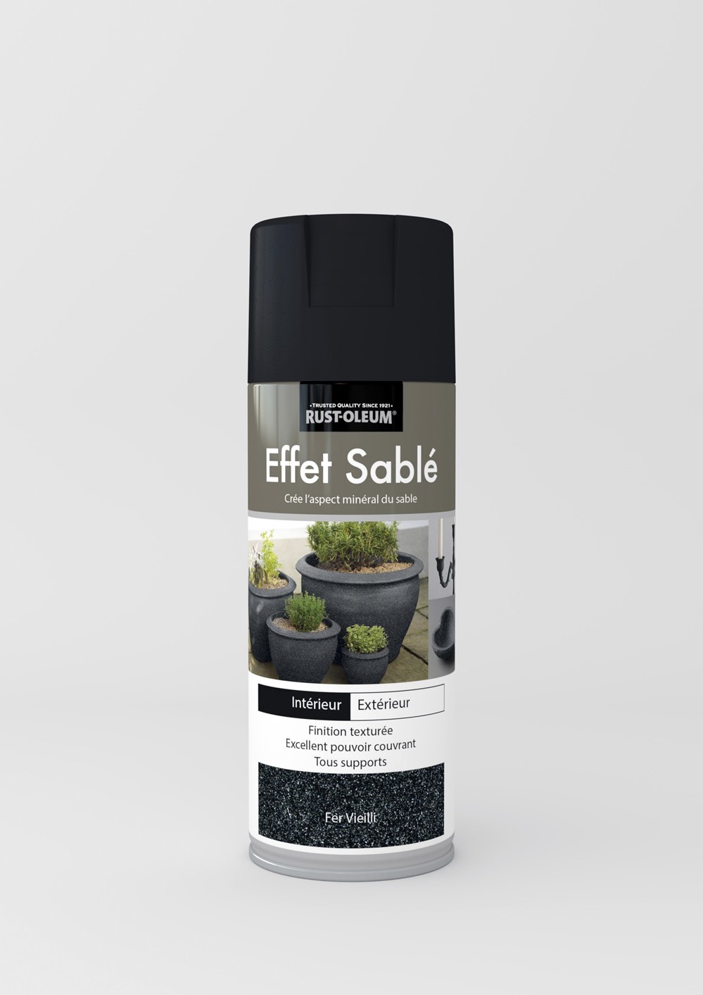 Peinture bombe aérosol 400 ml Effet Sable Fer Vieilli - RUST-OLEUM
