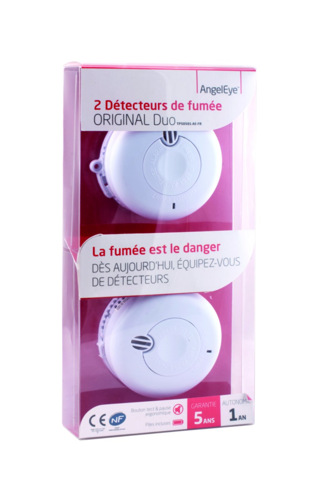 2 détecteurs avertisseur autonome de fumée - ANGELEYE