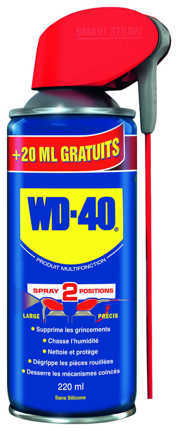 Spray lubrifiant double position 200 mL + 10% - WD40