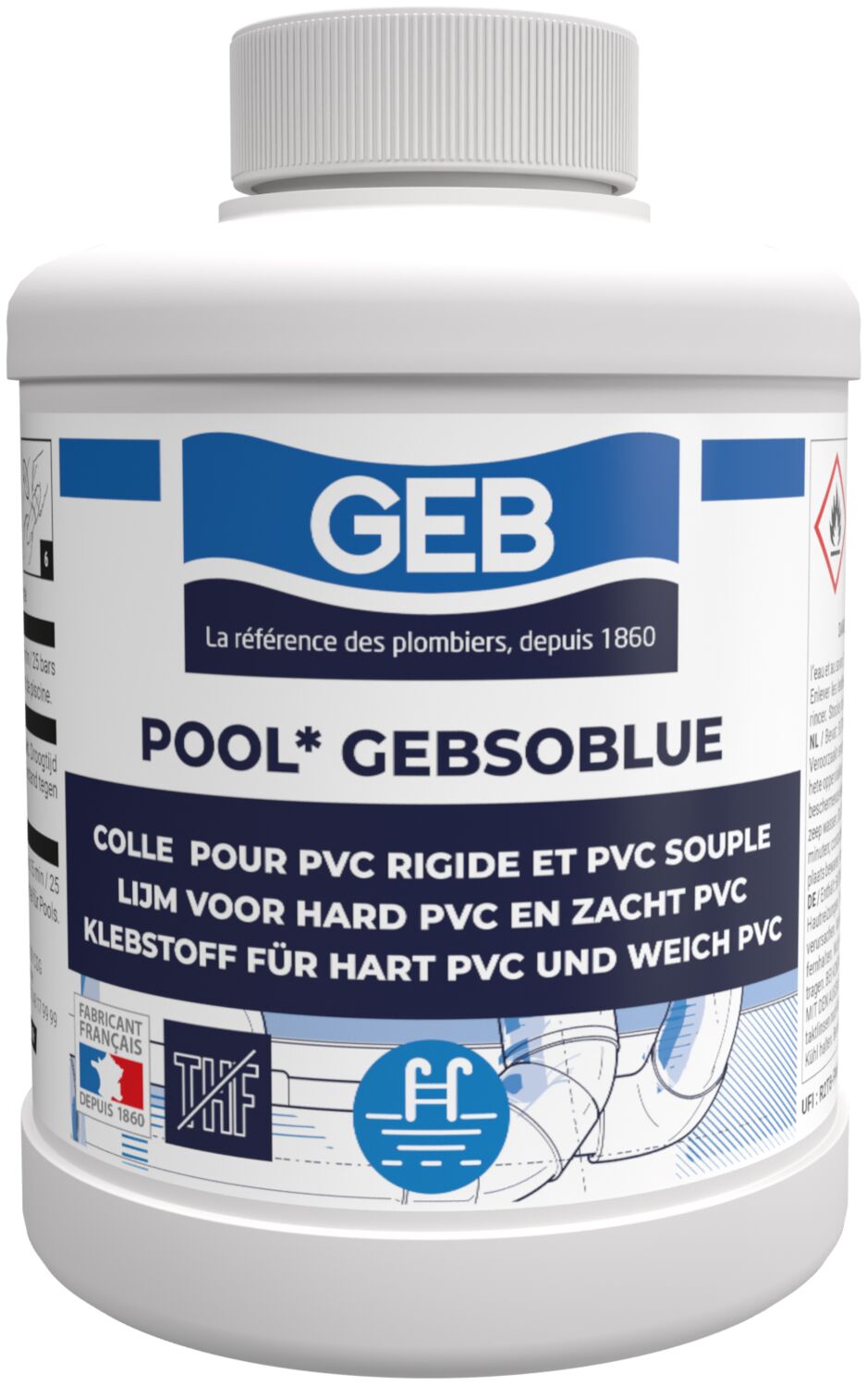 Pool GEBSOBLUE colle spéciale piscine boîte de 250mL - GEB