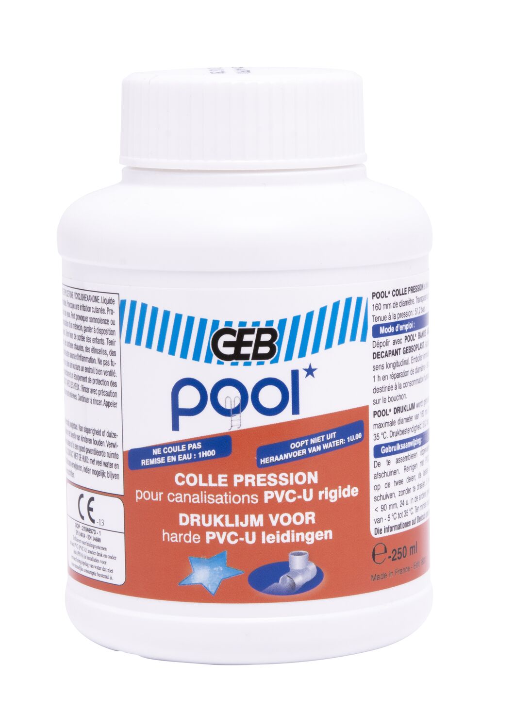 POOL * colle pression boite 250 mL avec pinceau - GEB