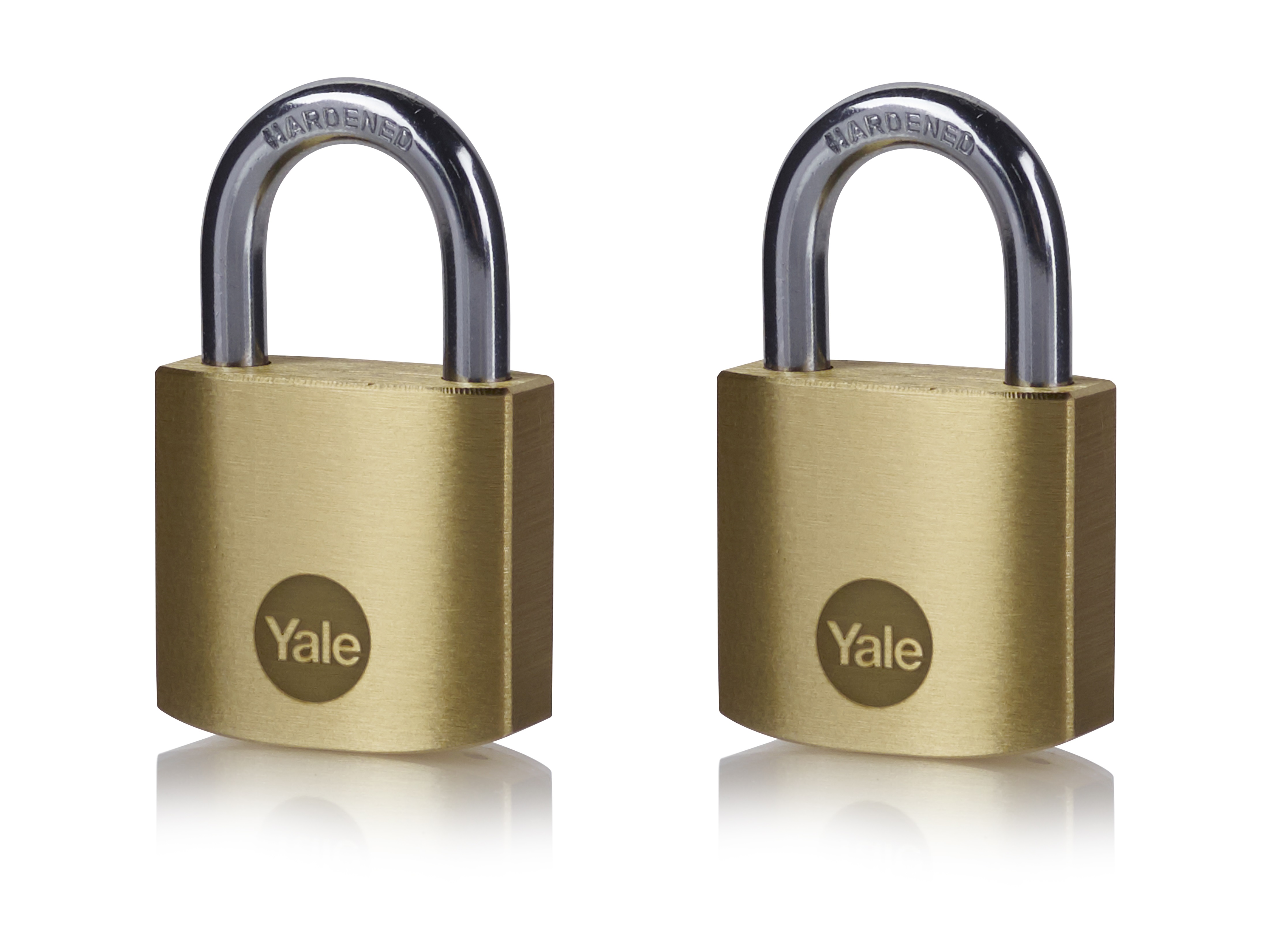 Lot 2 Cadenas laiton 30 mm, anse acier cémenté