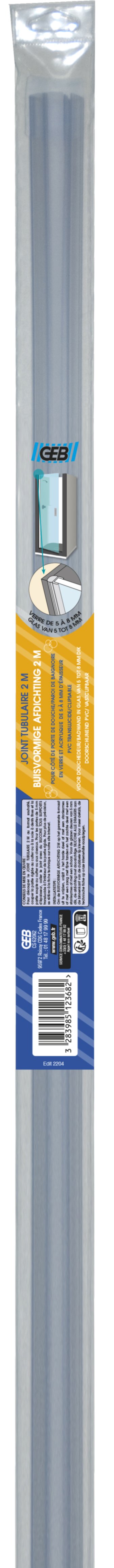 Joint tubulaire 2m transparent - GEB