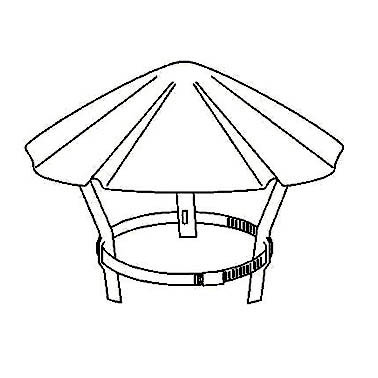 chapeau chinois inox 125 / 153 - TSO