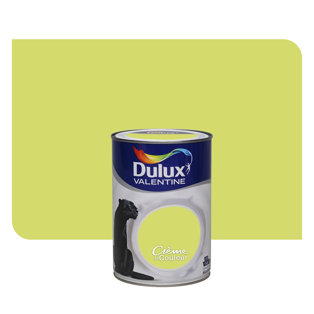 Peinture intérieure Crème de couleur satin Vert Pomme 1,25L - DULUX VALENTINE