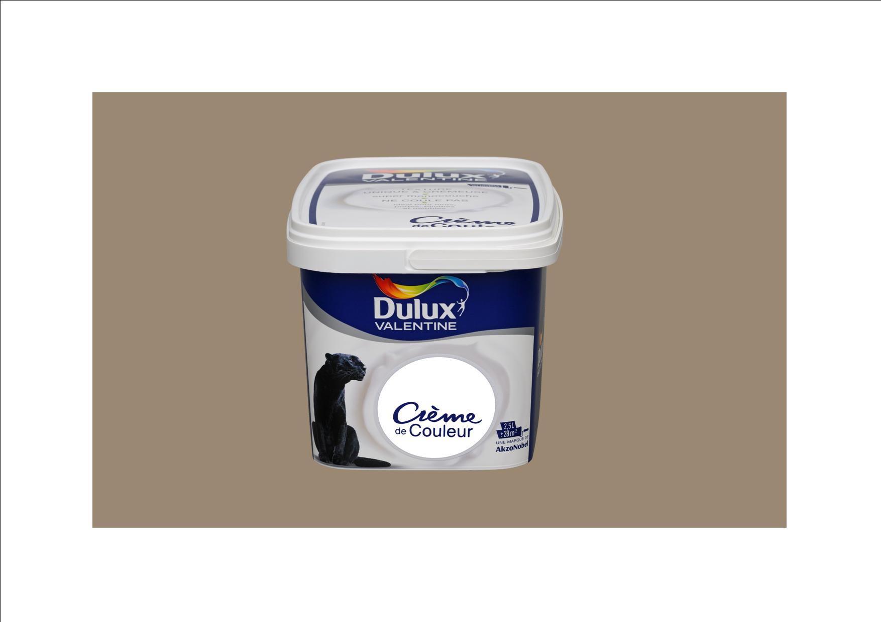 Peinture Crème de couleur Satin Crème Noisette 2,5L - DULUX VALENTINE