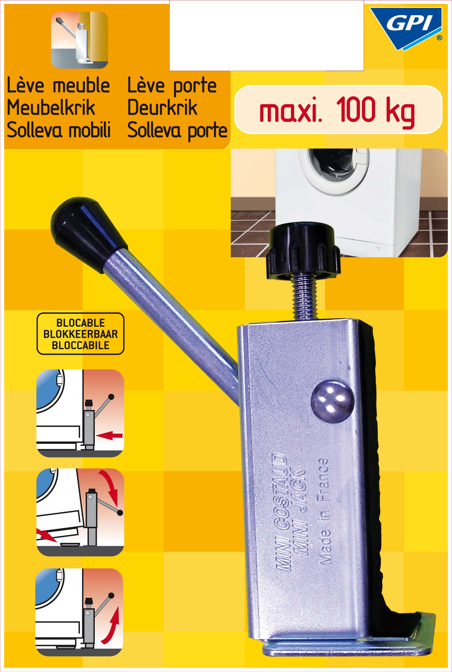 Lève meuble petit modèle alu m 100kg - GPI