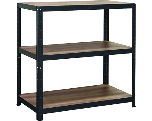 Étagère 3 tablettes COSY chêne/noir