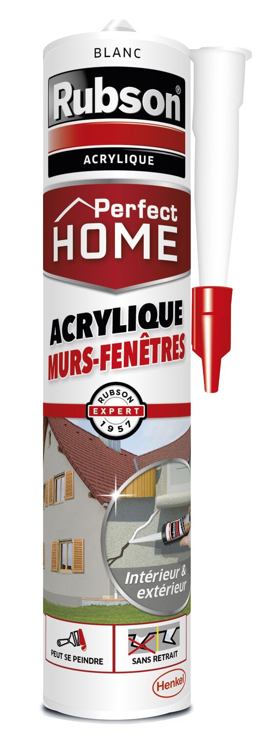 Mastic Murs & Fenêtres blanc 280 mL - RUBSON