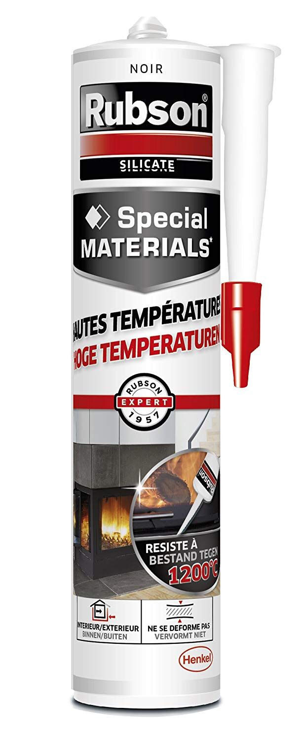 Mastic Spécial Hautes Températures 280 mL noir - RUBSON